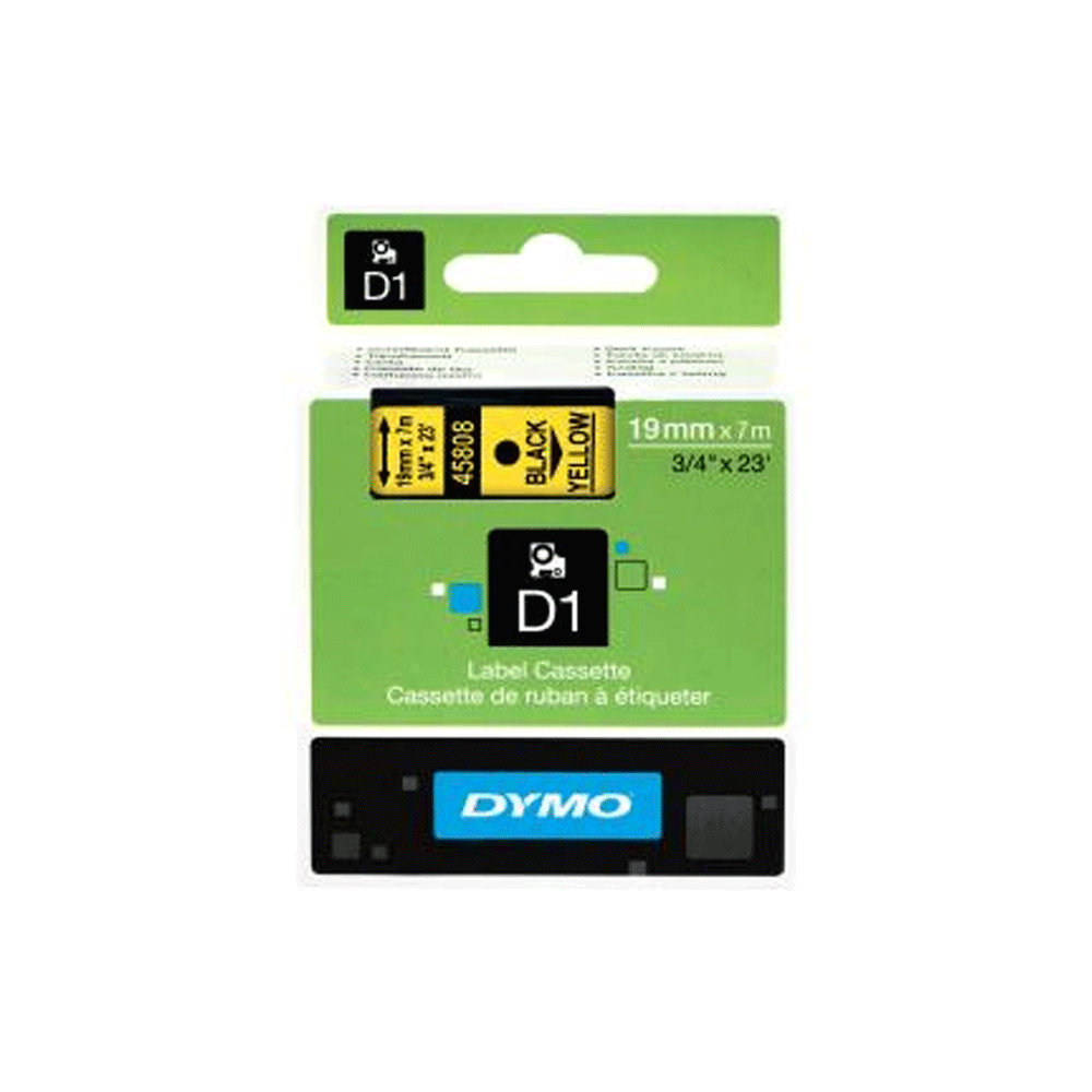 Dymo 45808 Schriftband gelb/schwarz