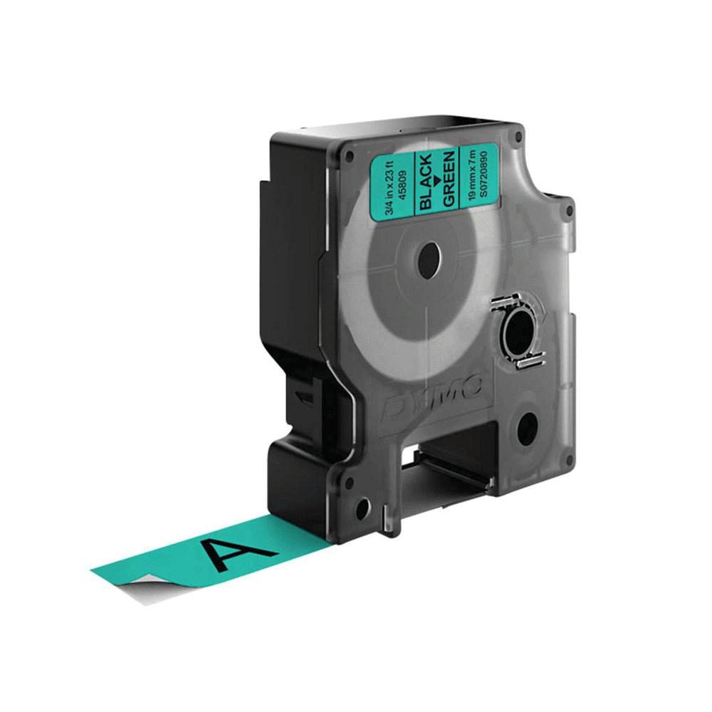 Dymo 45809 Schriftband grün/schwarz