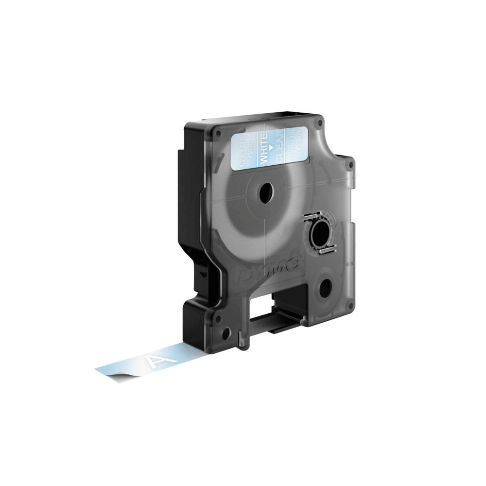 Dymo 45020 Schriftband klar/weiß
