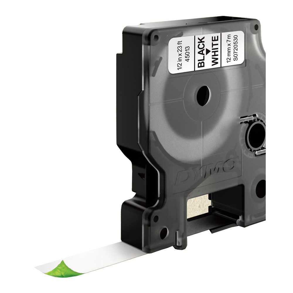 DYMO D1 Etikettenband 12mm x 7m schwarz auf weiß