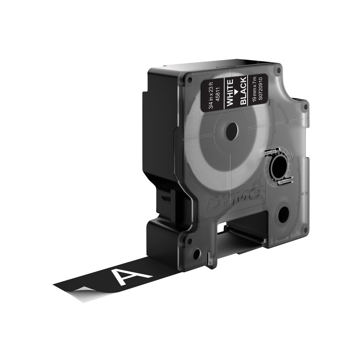 Dymo D1 45811 19mm x 7m Schriftband weiß auf schwarz