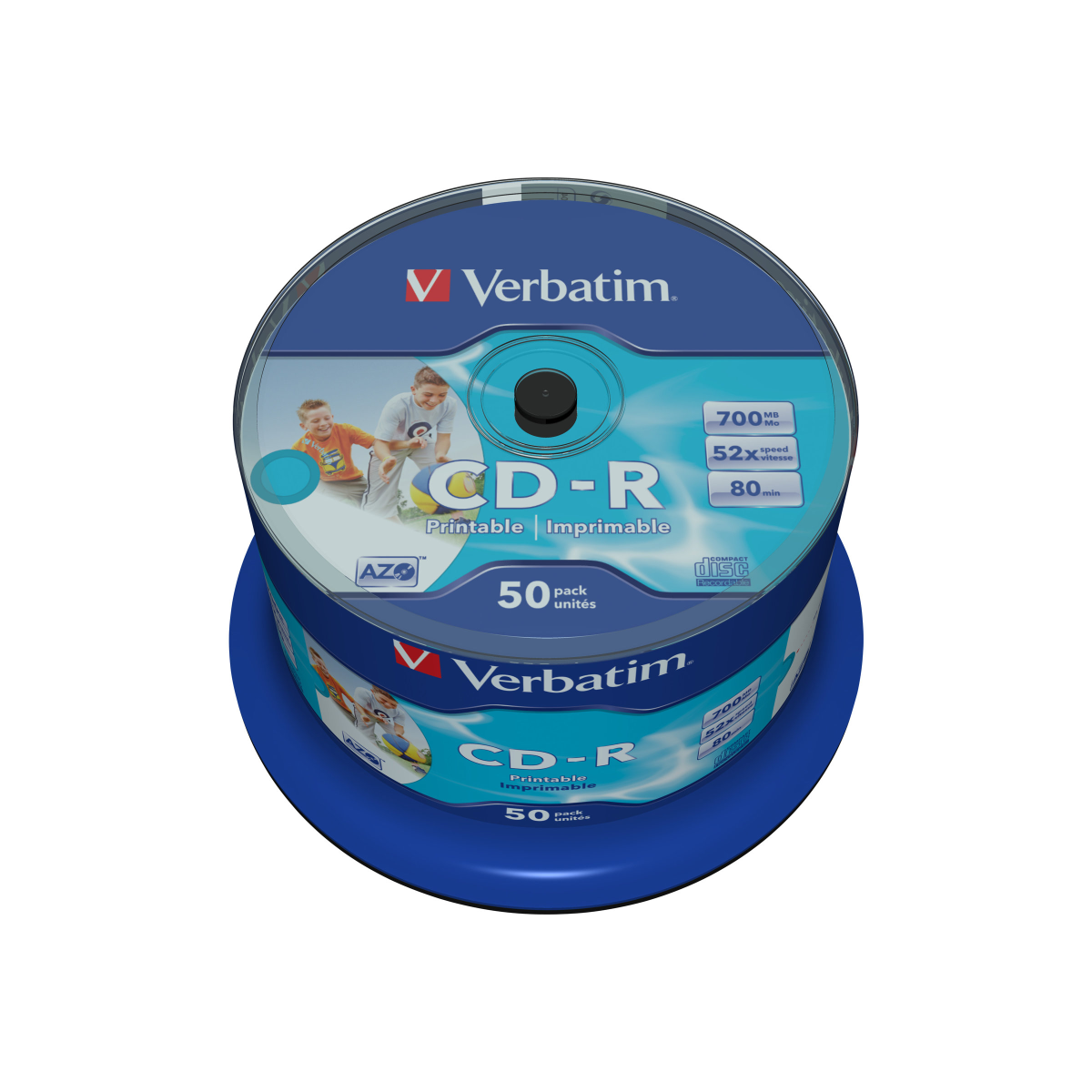 Verbatim CD-R AZO Wide Inkjet Printable CD-Rohlinge 50 Stück