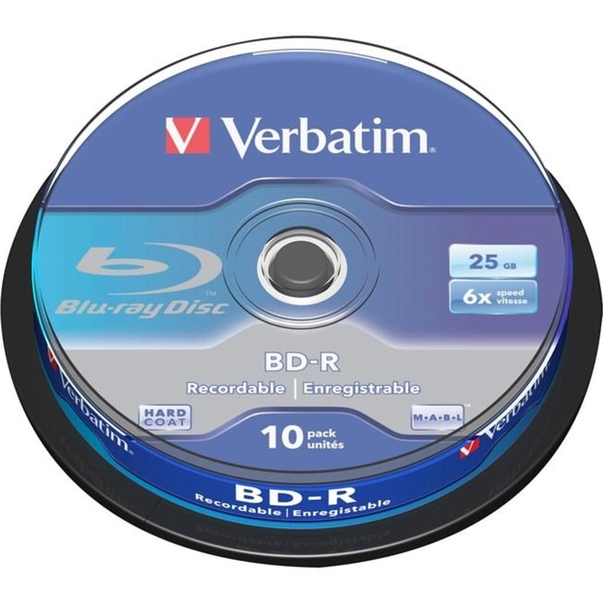 Verbatim BD-R 25GB Rohlinge 10er-Spindel