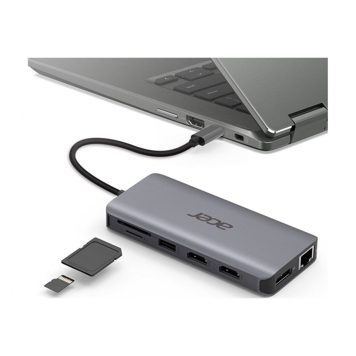 Acer 12-in-1 Mini Dock USB-C Hub silber