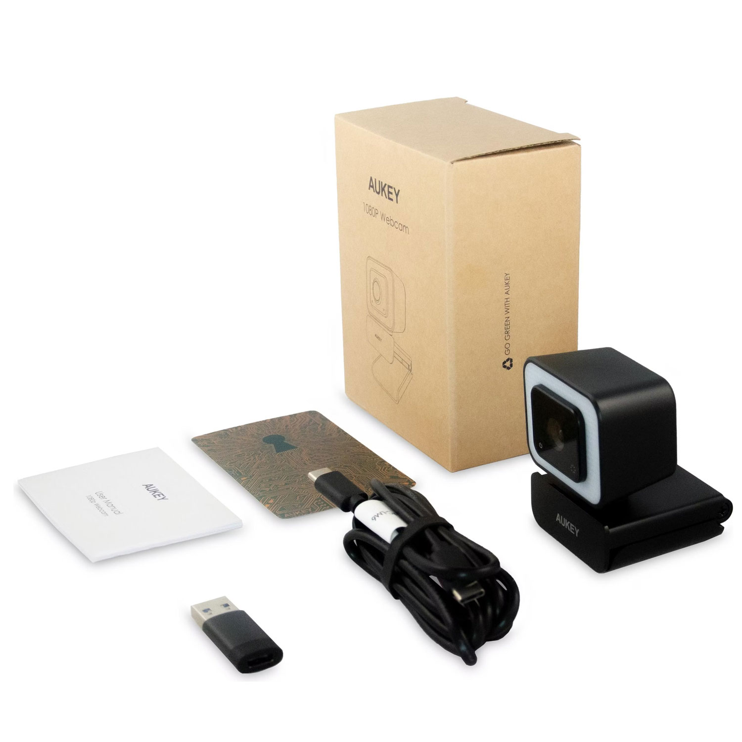 Aukey Stream Series PC-LM6 Full HD Webcam schwarz