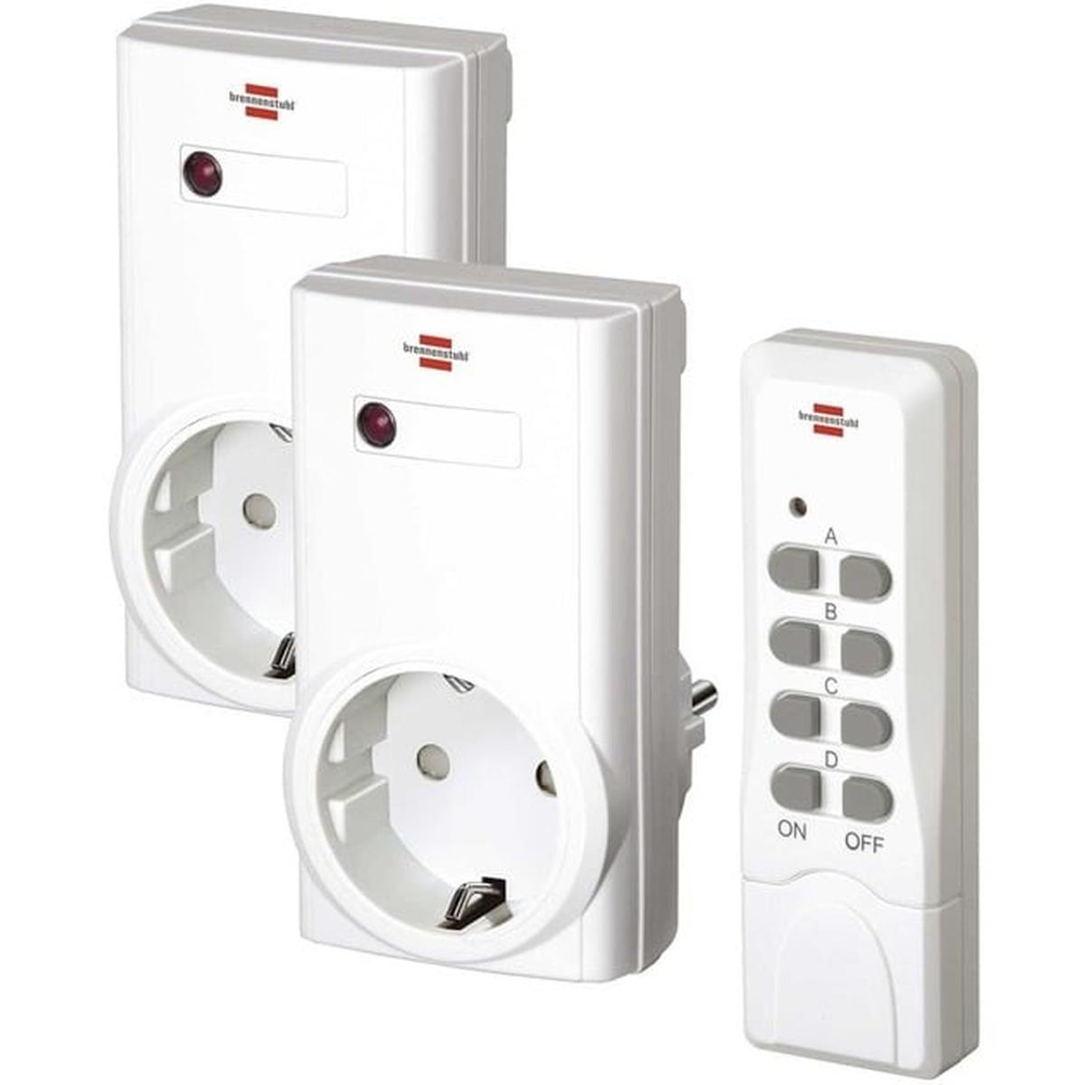 Brennenstuhl Comfort RCS 1000 N 2er Funksteckdosen-Set weiß
