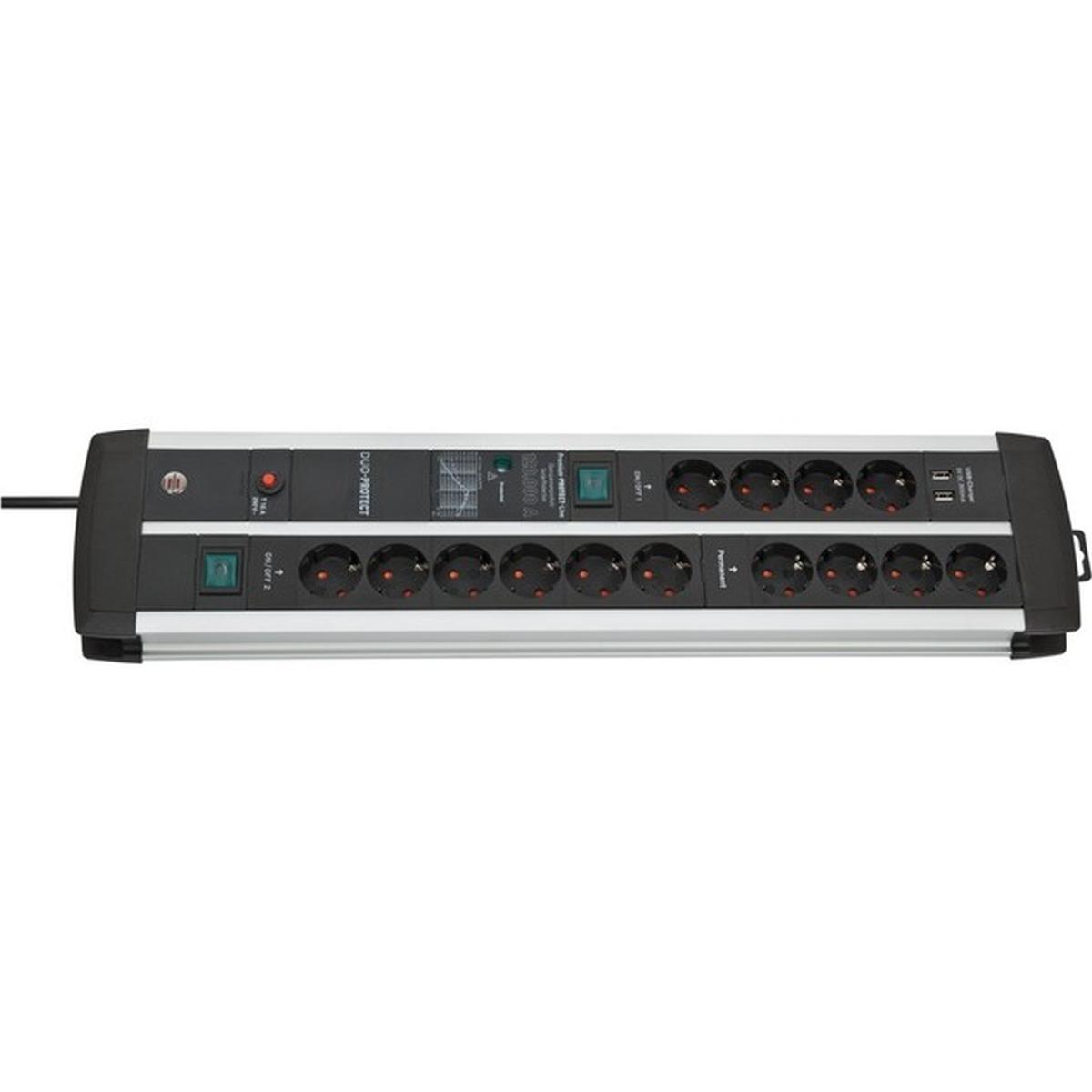 Brennenstuhl Premium-Protect-Line 14-Fach Gaming-Steckdosenleiste