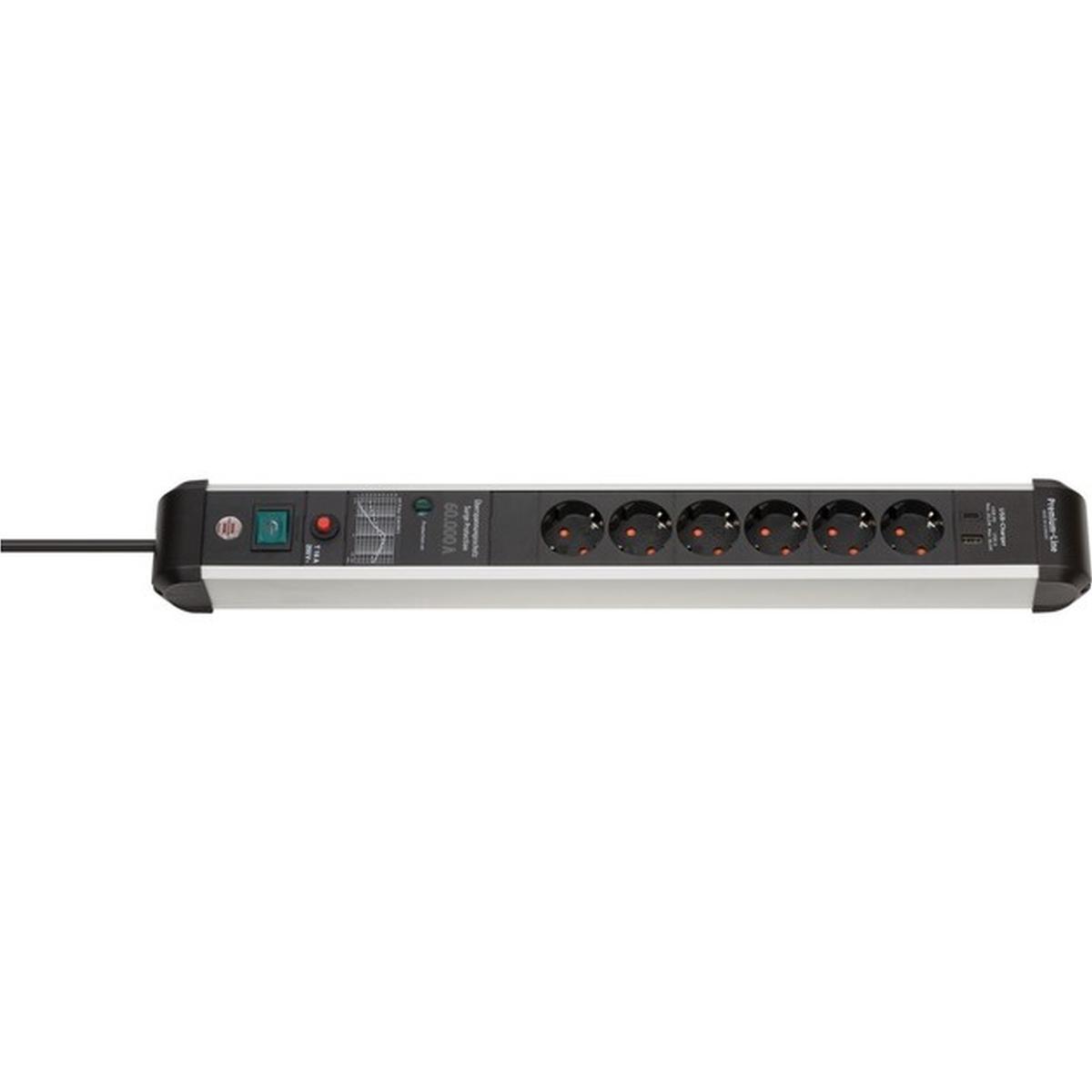 Brennenstuhl Premium-Protect-Line 6-Fach Steckdosenleiste