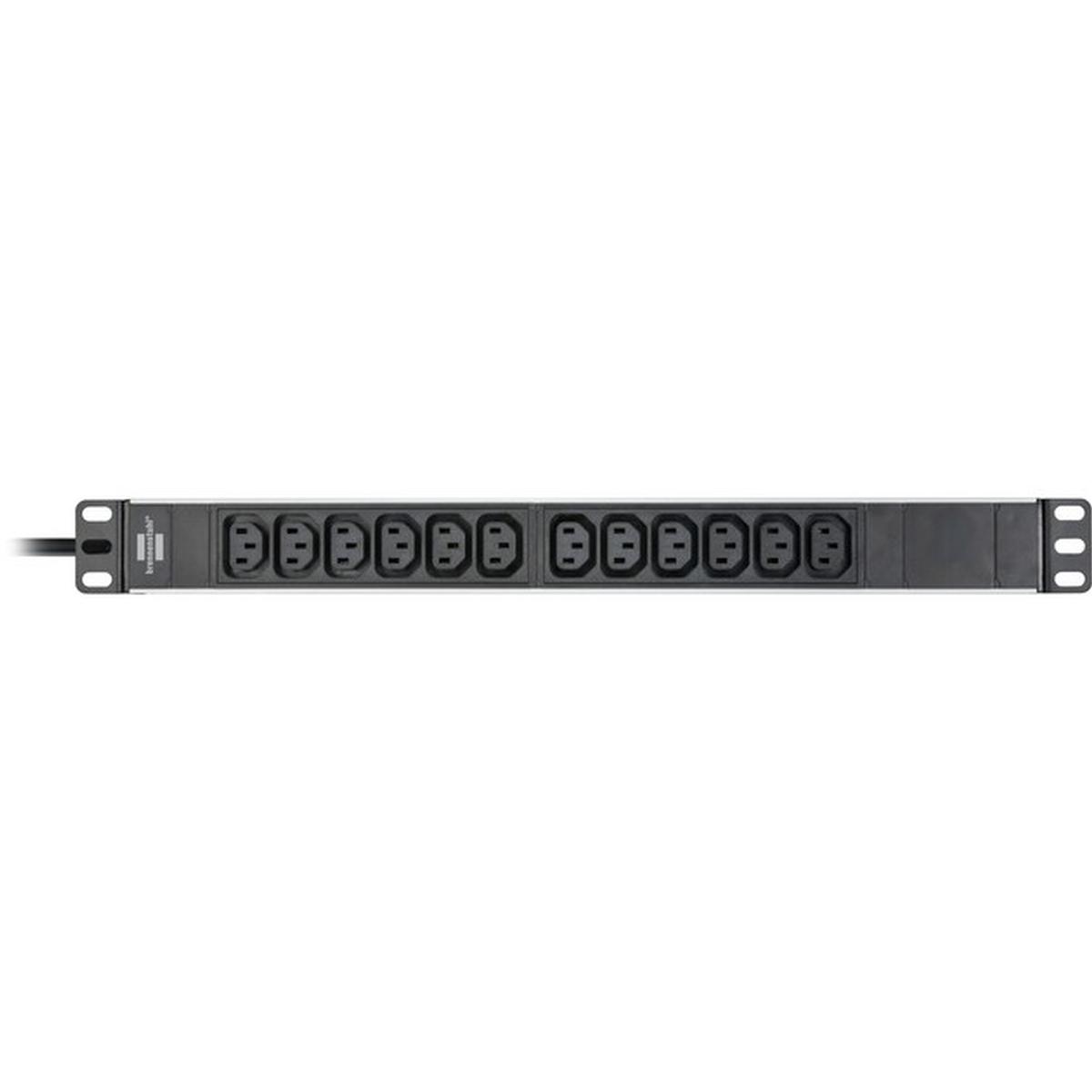 Brennenstuhl Alu-Line 19 Zoll 12-fach Steckdosenleiste 2m