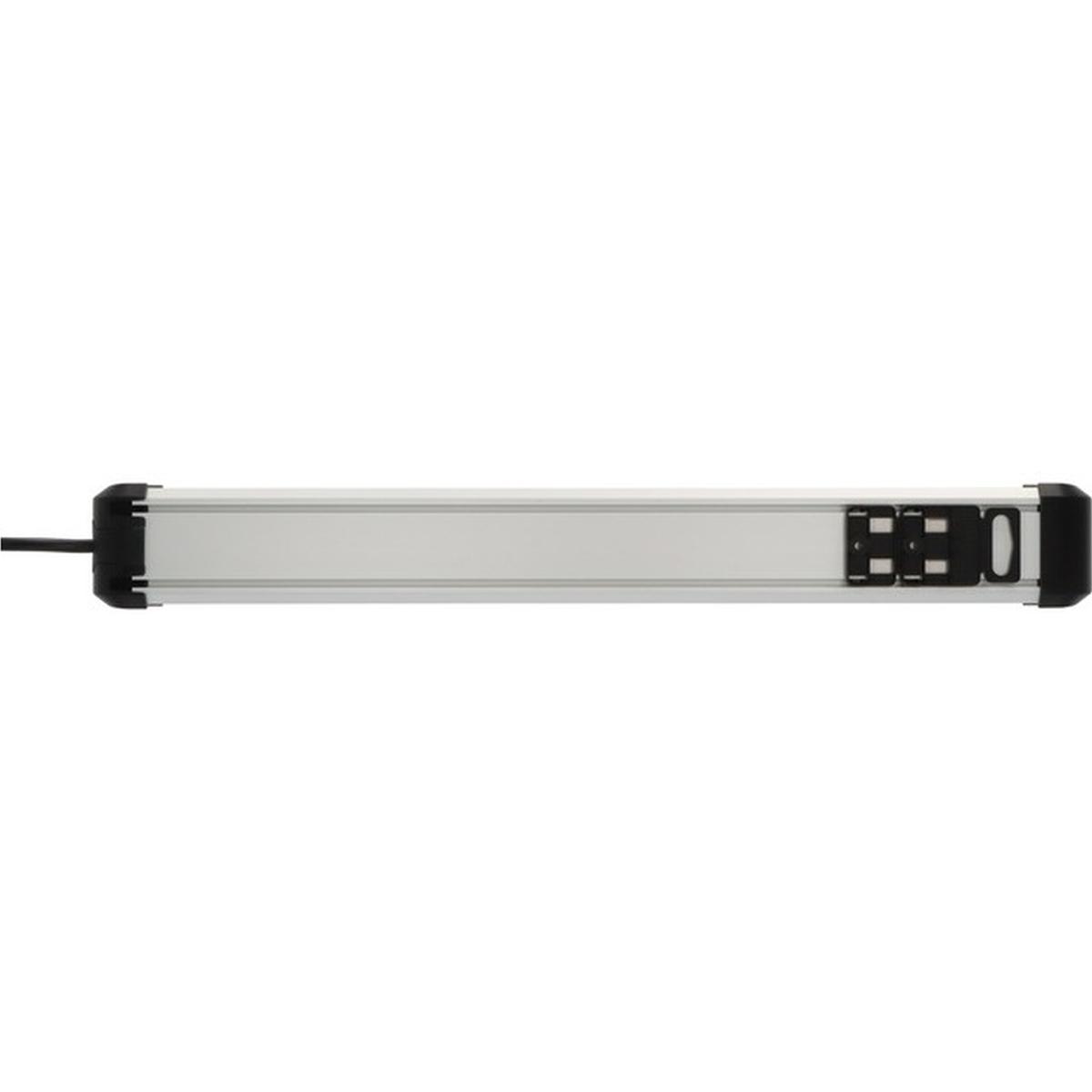 Brennenstuhl Premium-Protect-Line 6-fach Steckdosenleiste mit Überspannungsschutz und USB 3m silber/schwarz