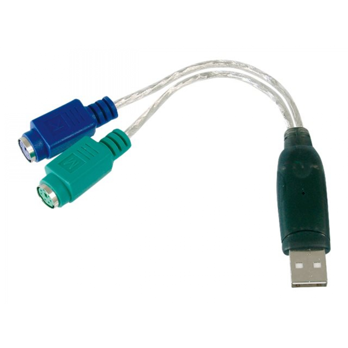 DIGITUS USB to PS2 Adaptor USB A/M to 2x Mini-DIN 6/F