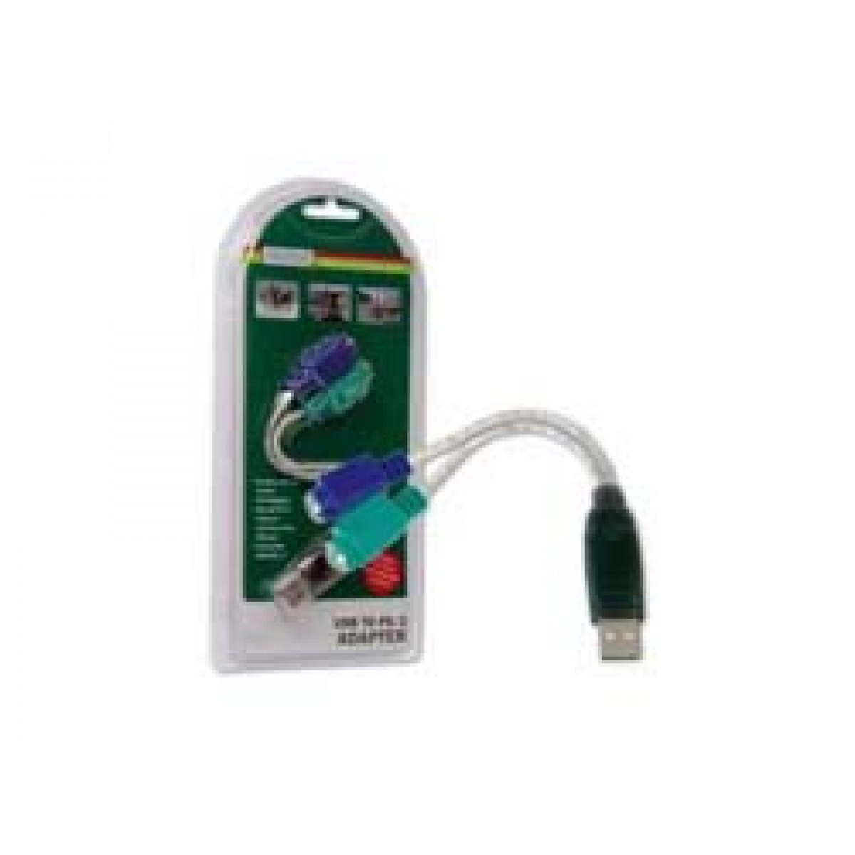 DIGITUS USB to PS2 Adaptor USB A/M to 2x Mini-DIN 6/F