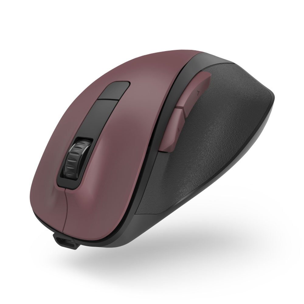Hama MW-500 Recharge bordeaux, Akku, ergonomisch, optische 6-Tasten-Funkmaus