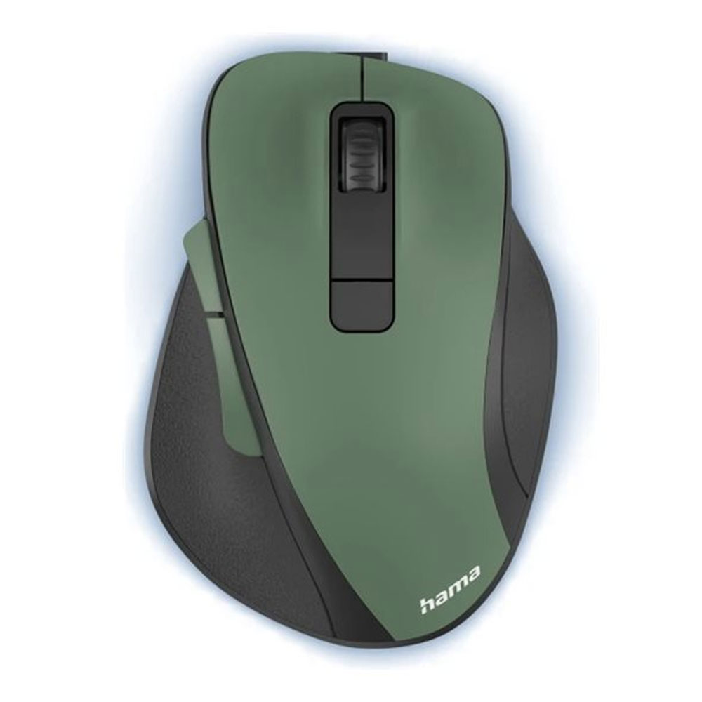 Hama MW-500 Recharge waldgrün, Akku, ergonomisch, optische 6-Tasten-Funkmaus
