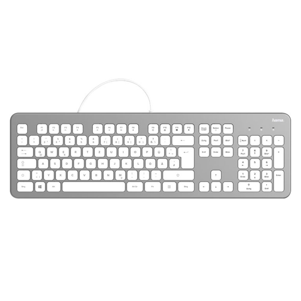 Hama KC-700 Tastatur Silber/Weiß