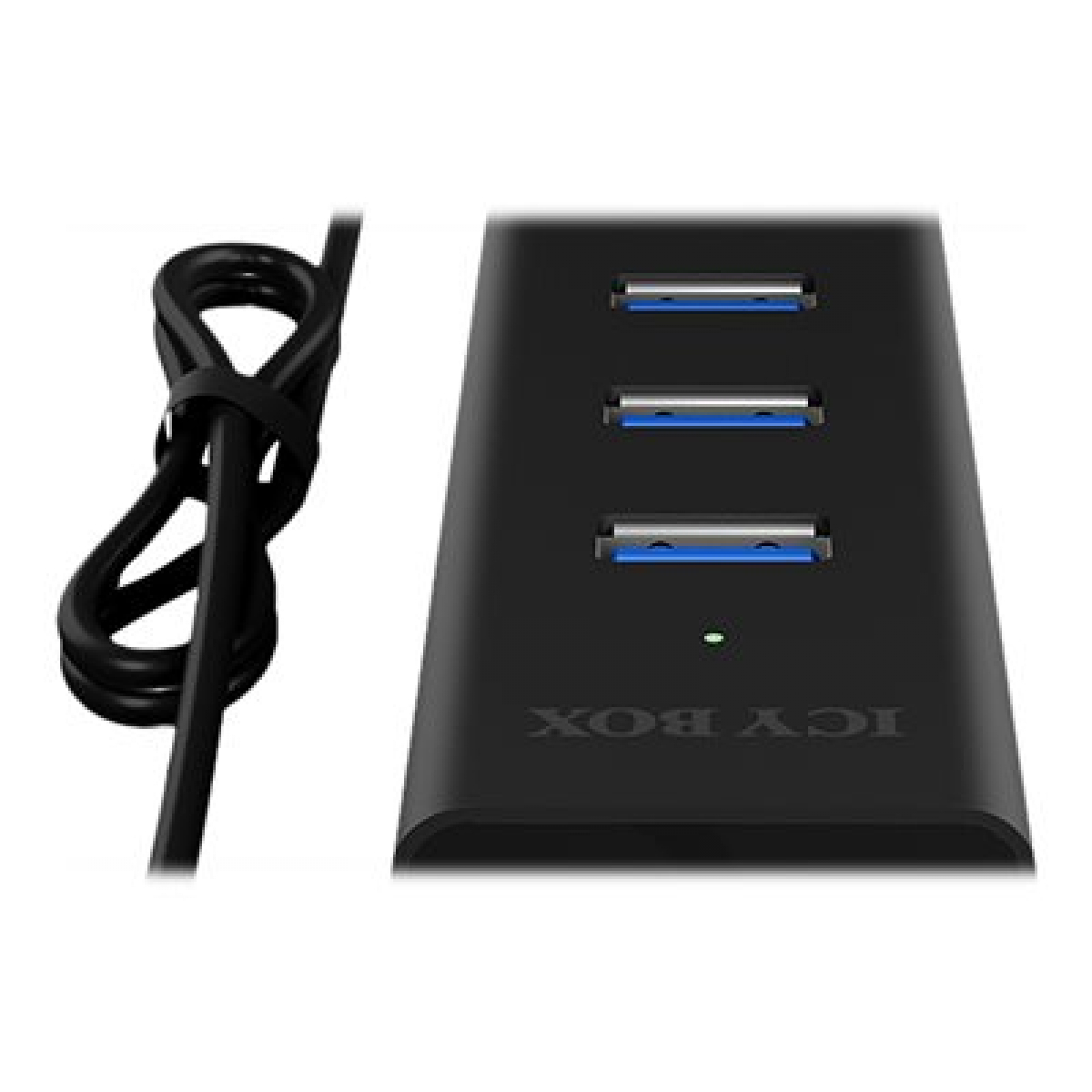 Icy Box IB-HUB1409-U3 4-fach USB 3.0 Hub schwarz