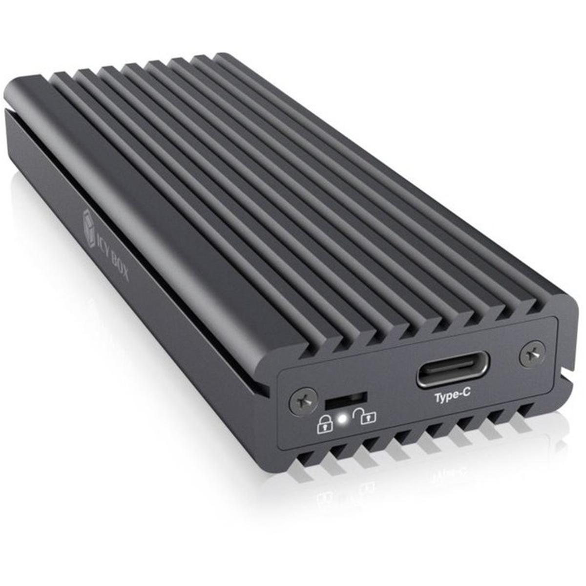 ICY BOX M.2 NVMe USB-C SSD-Gehäuse grau