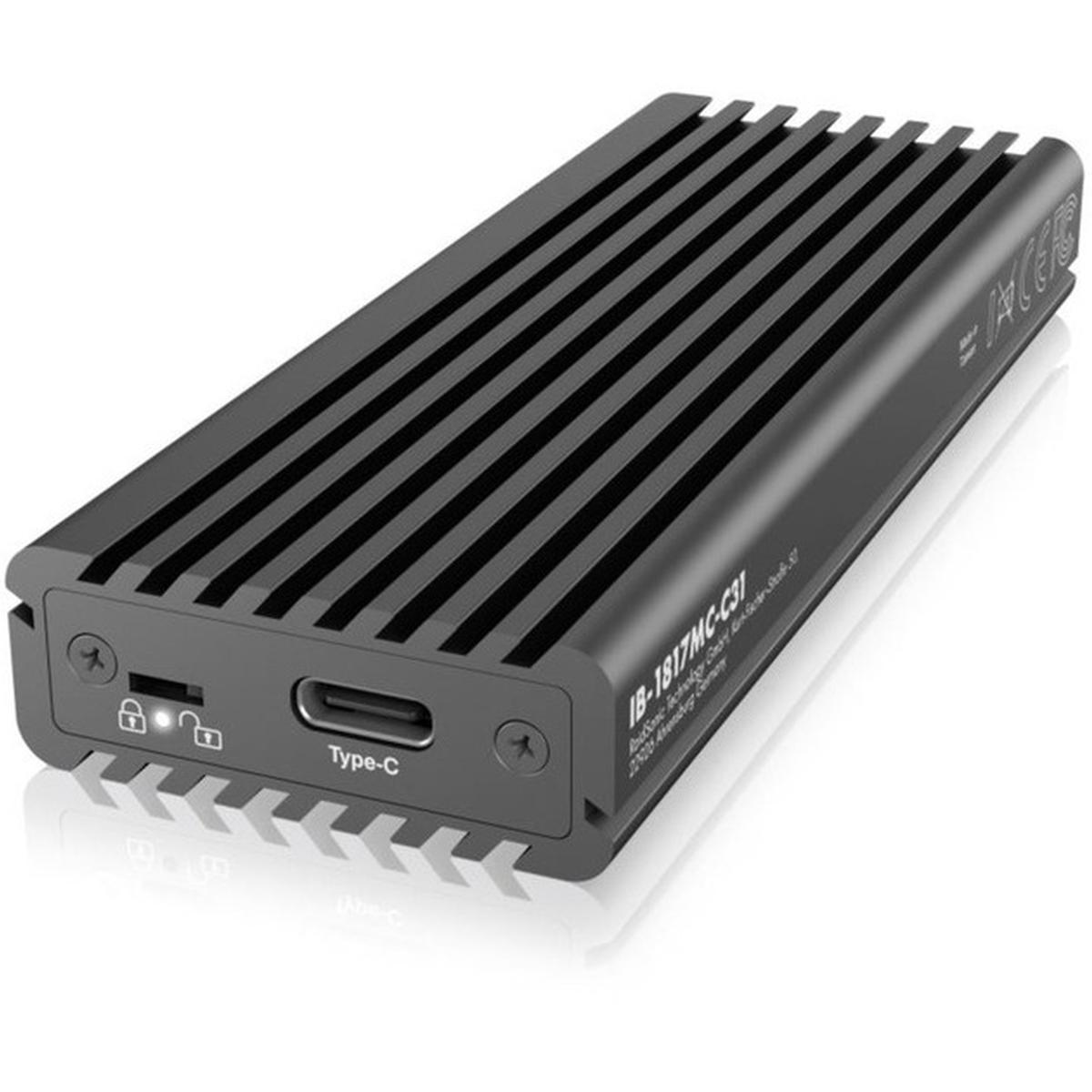 ICY BOX M.2 NVMe USB-C SSD-Gehäuse grau