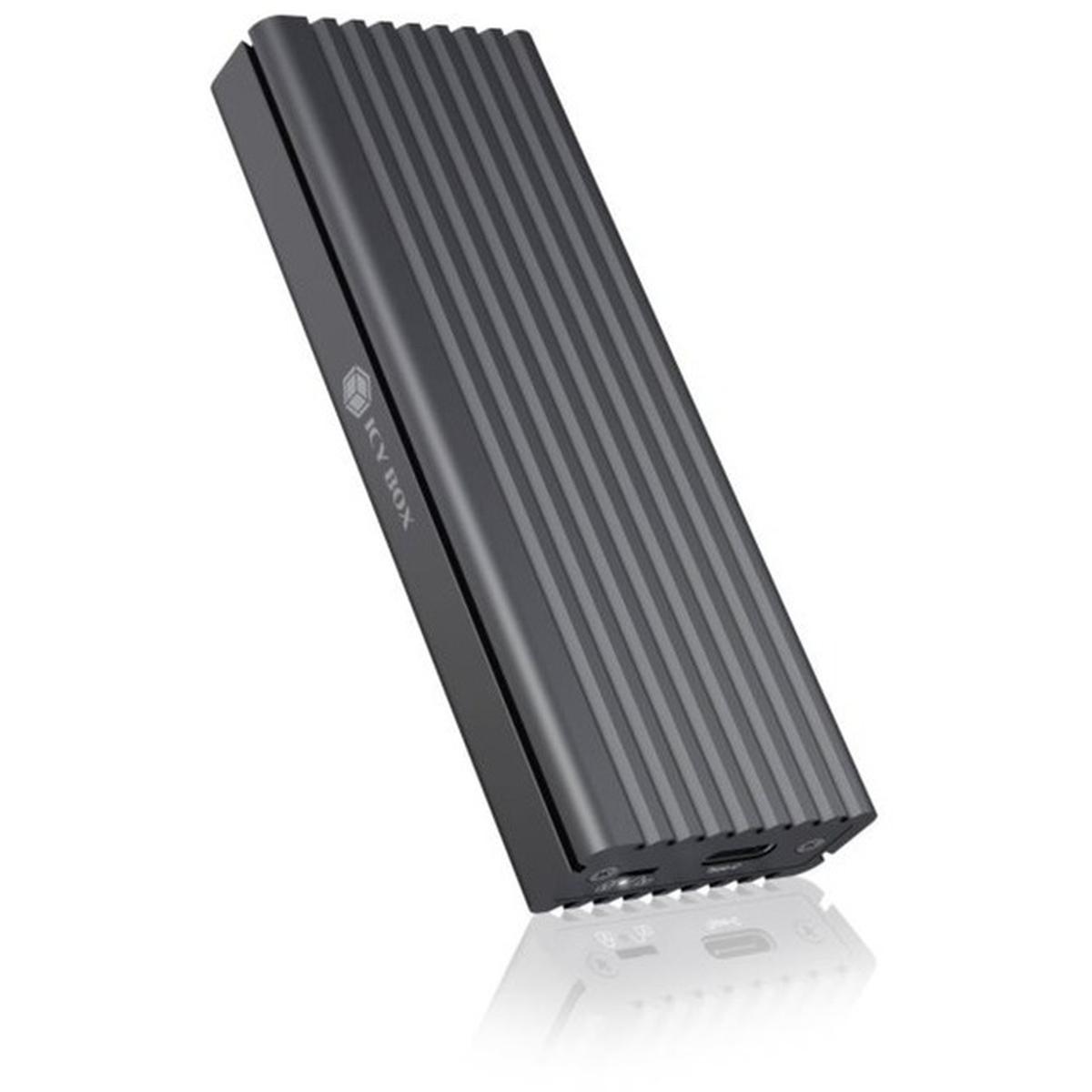 ICY BOX M.2 NVMe USB-C SSD-Gehäuse grau