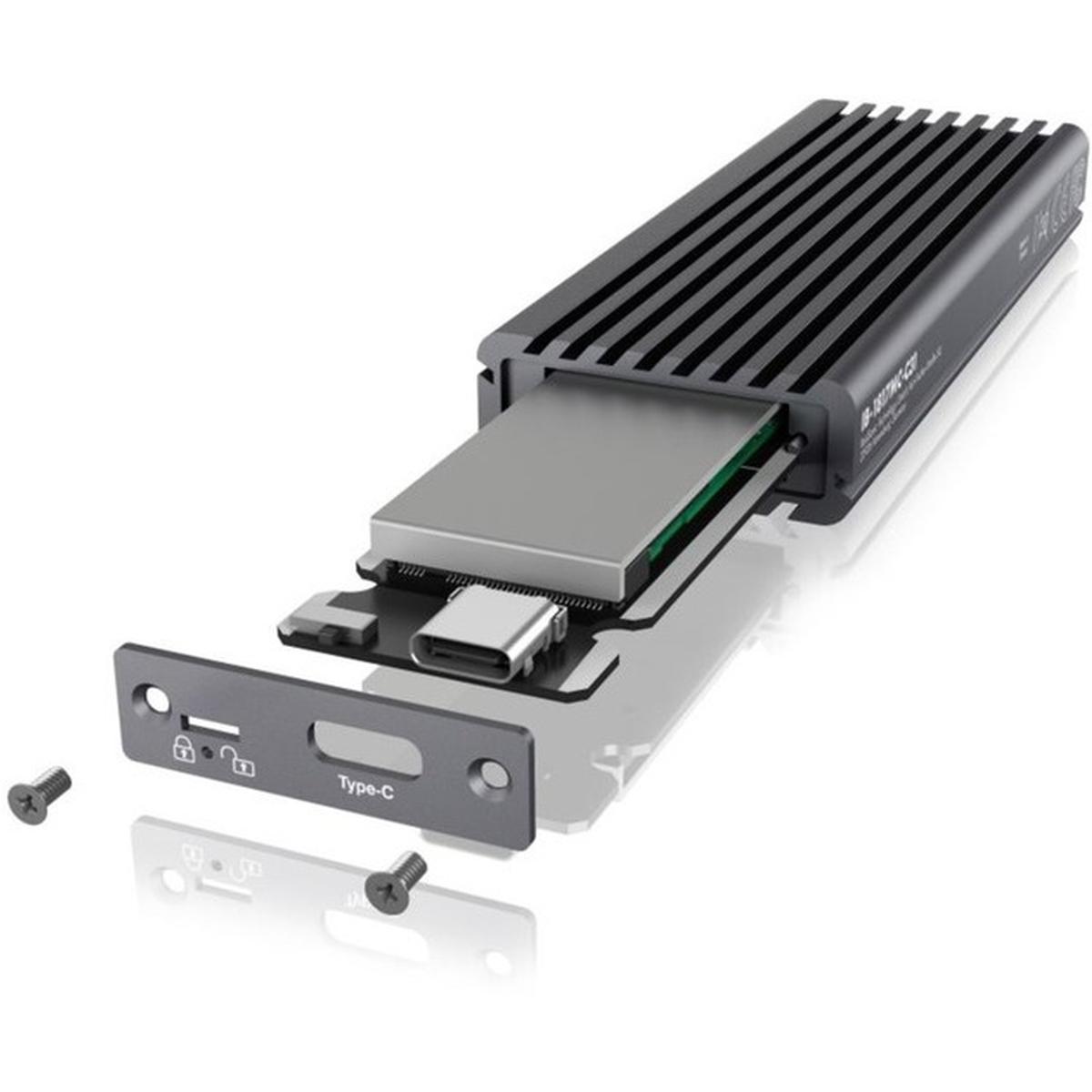 ICY BOX M.2 NVMe USB-C SSD-Gehäuse grau
