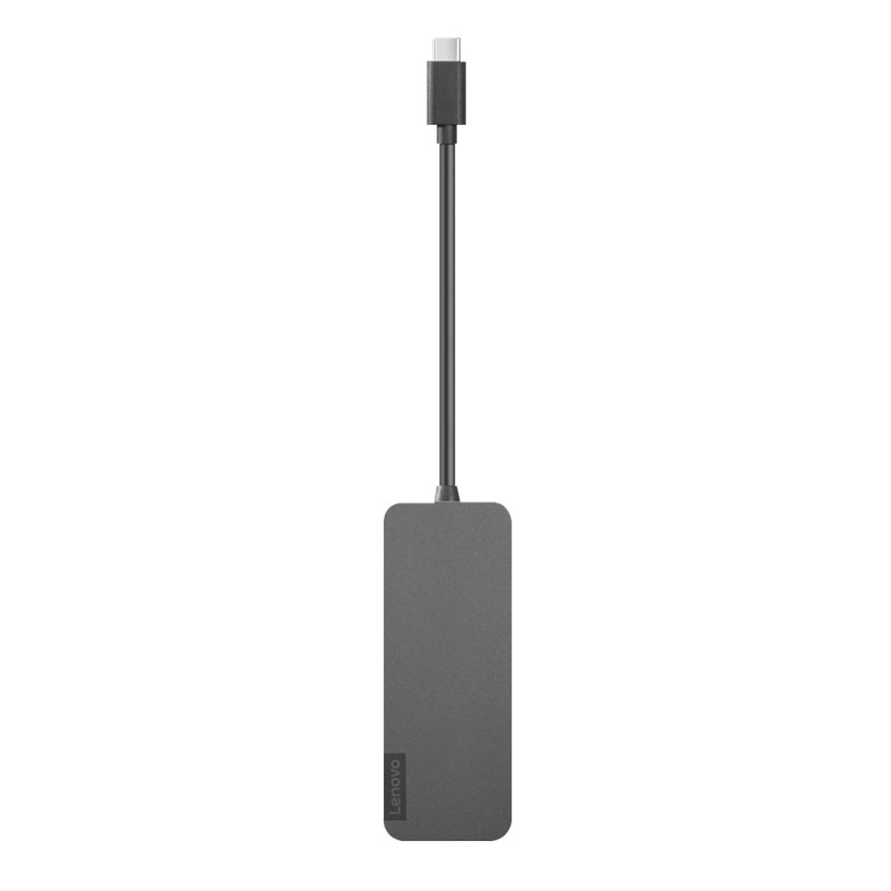 Lenovo 4X90X21427 USB-C auf 4x USB-A Hub eisengrau