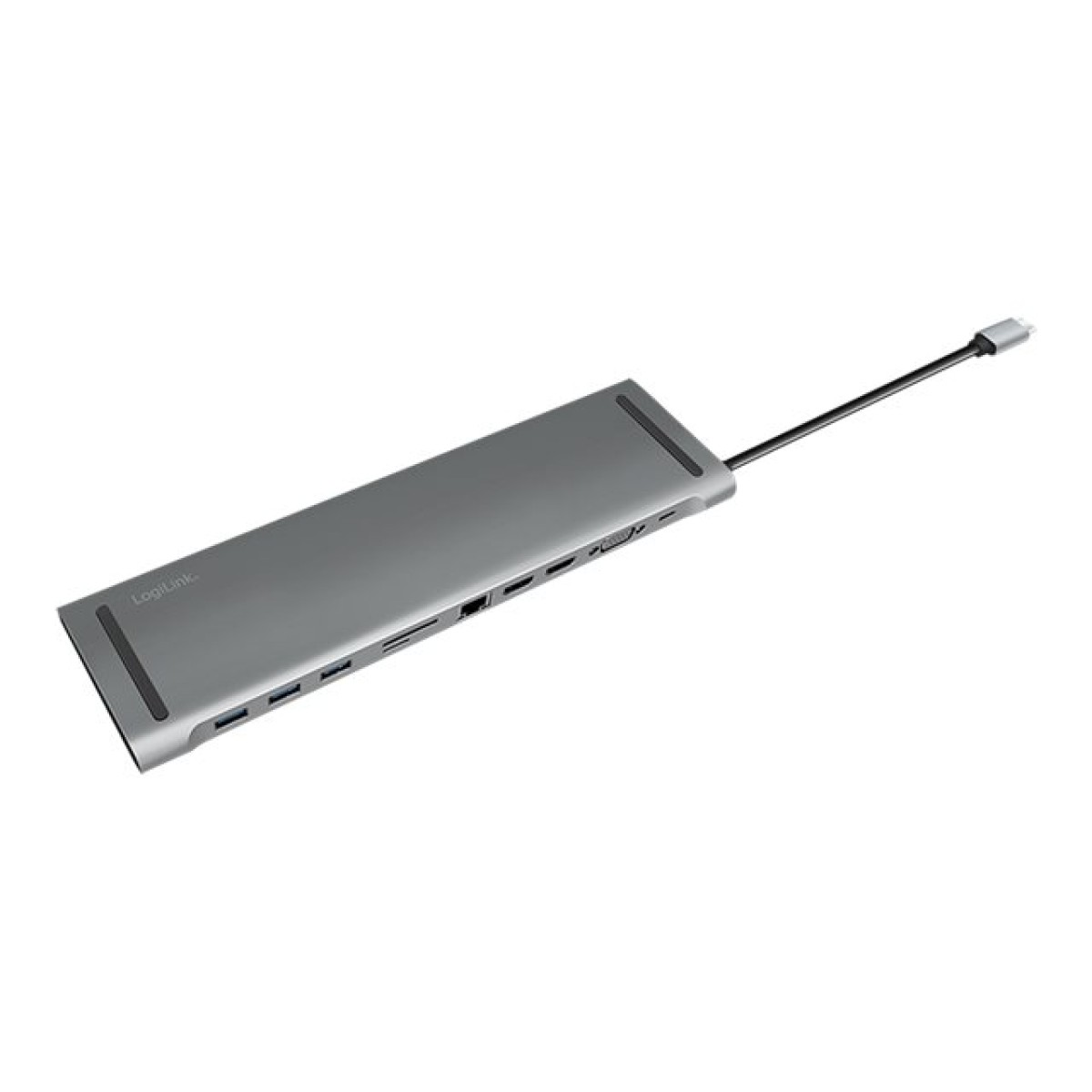 LogiLink UA0373 11-in-1 USB-C-Dockingstation silber/schwarz