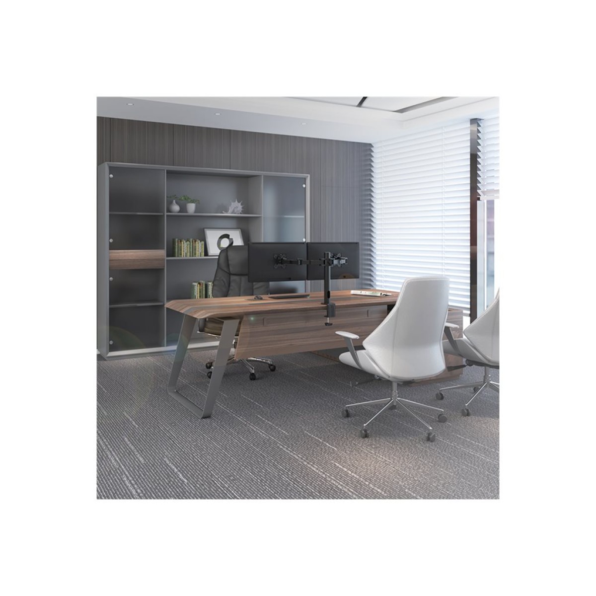 LogiLink BP0106 Monitorhalterung für 2 Displays 43,2-81,3 cm (17-32 Zoll) schwarz