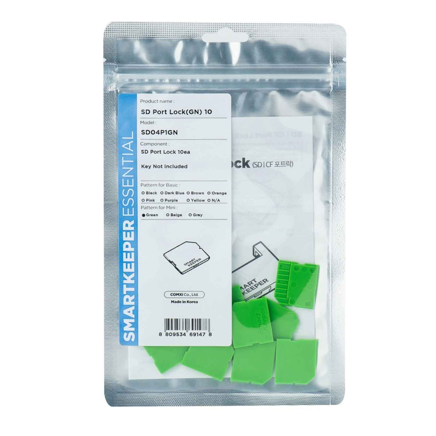 SmartKeeper MSD04P1GN Micro SD Port Blocker 10 Stück grün