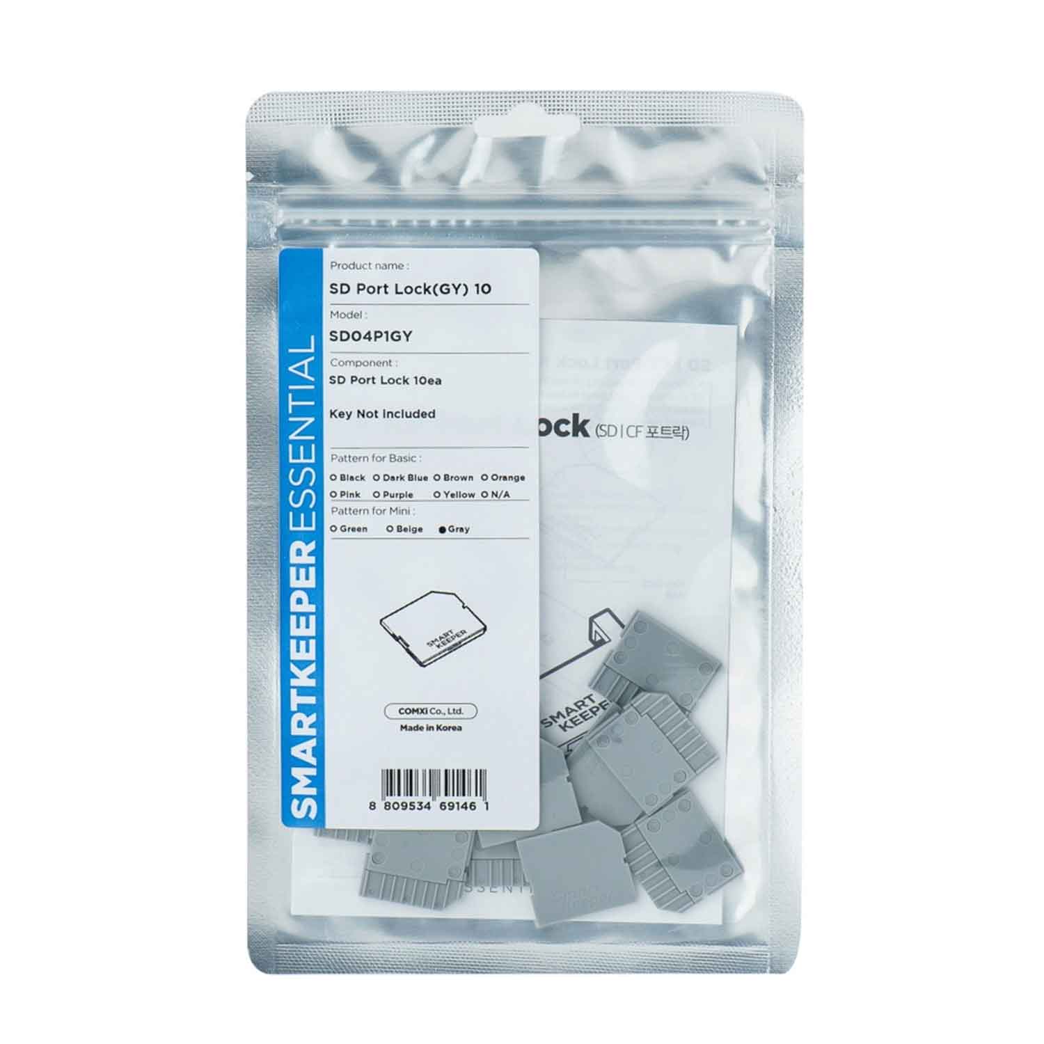 SmartKeeper MSD04P1GY Micro SD Port Blocker 10 Stück grau
