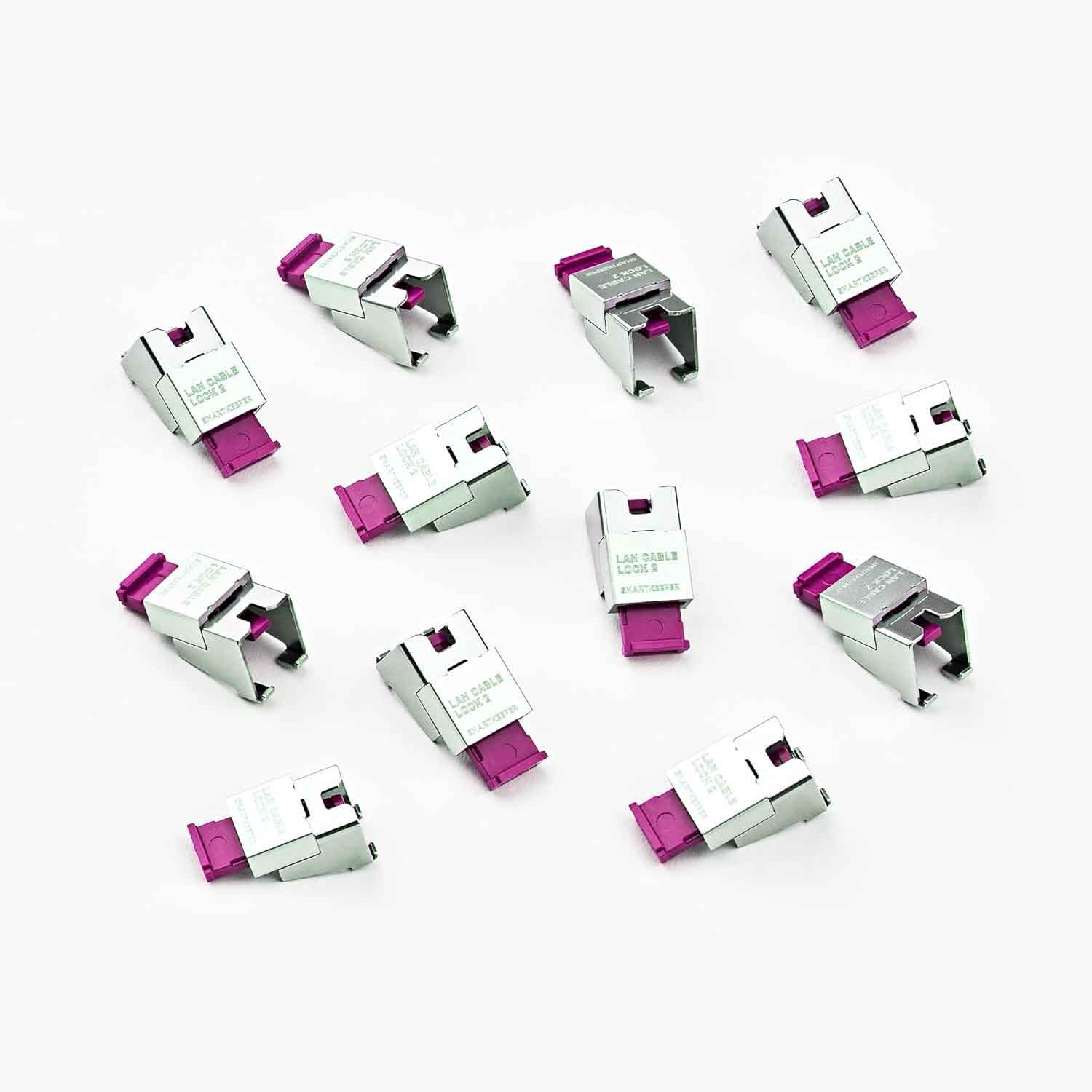 SmartKeeper NC13P1PK LAN Kabelschloss 2 12 Stück pink