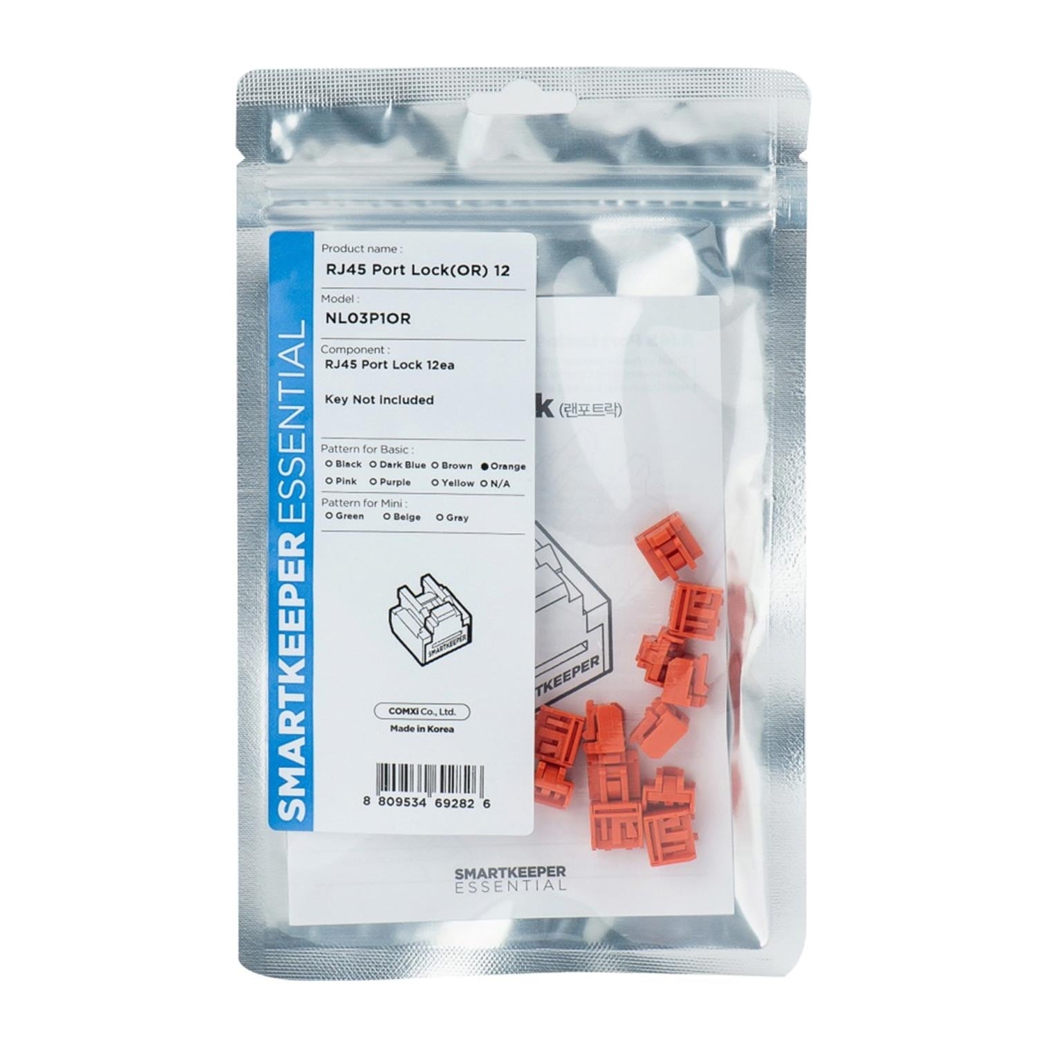 SmartKeeper NL03P1OR RJ45 Port Blocker 12 Stück orange