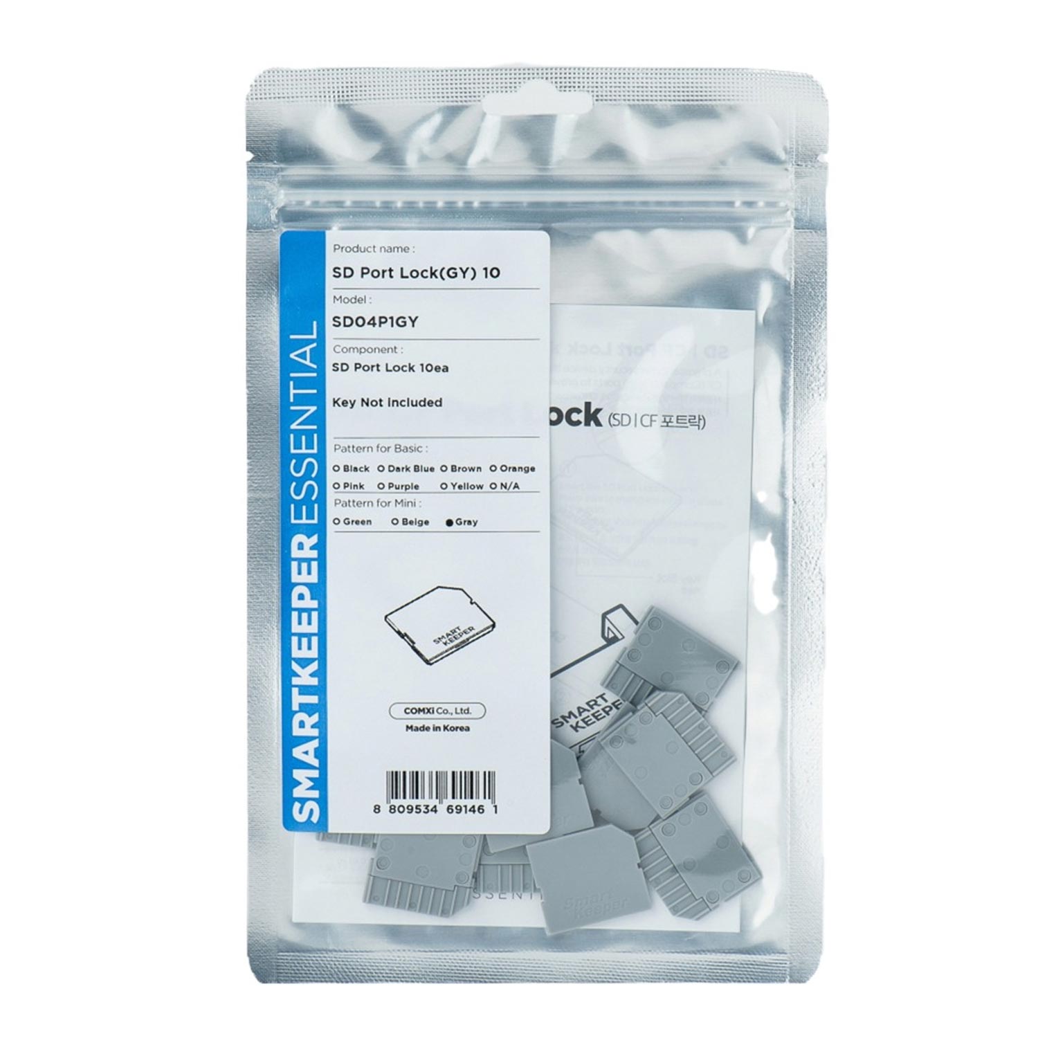 SmartKeeper SD04P1GY SD Port Blocker 10 Stück grau