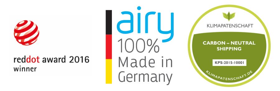 AIRY Pot Blumentopf Luftreinigungssystem in schneeweiß (Hot Chili - rot)