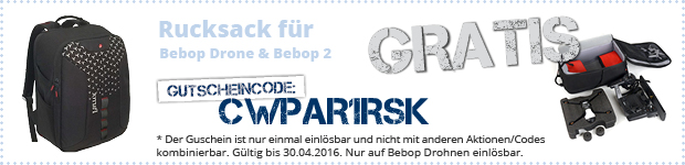 Parrot Bebop 2 Drone + Skycontroller Weiss