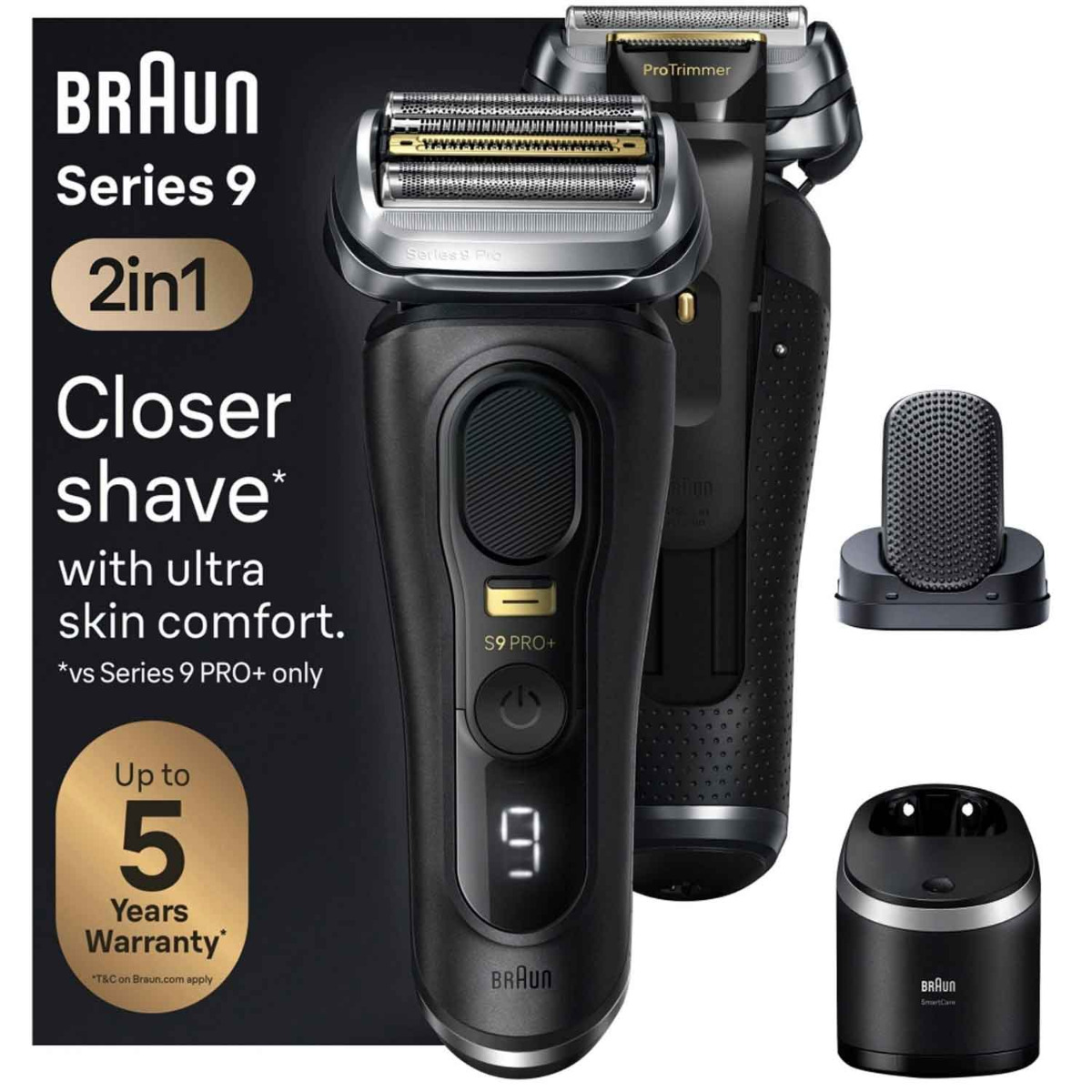Braun Series 9 Pro+ 9590cc Wet&Dry Rasierer schwarz (2.Wahl)