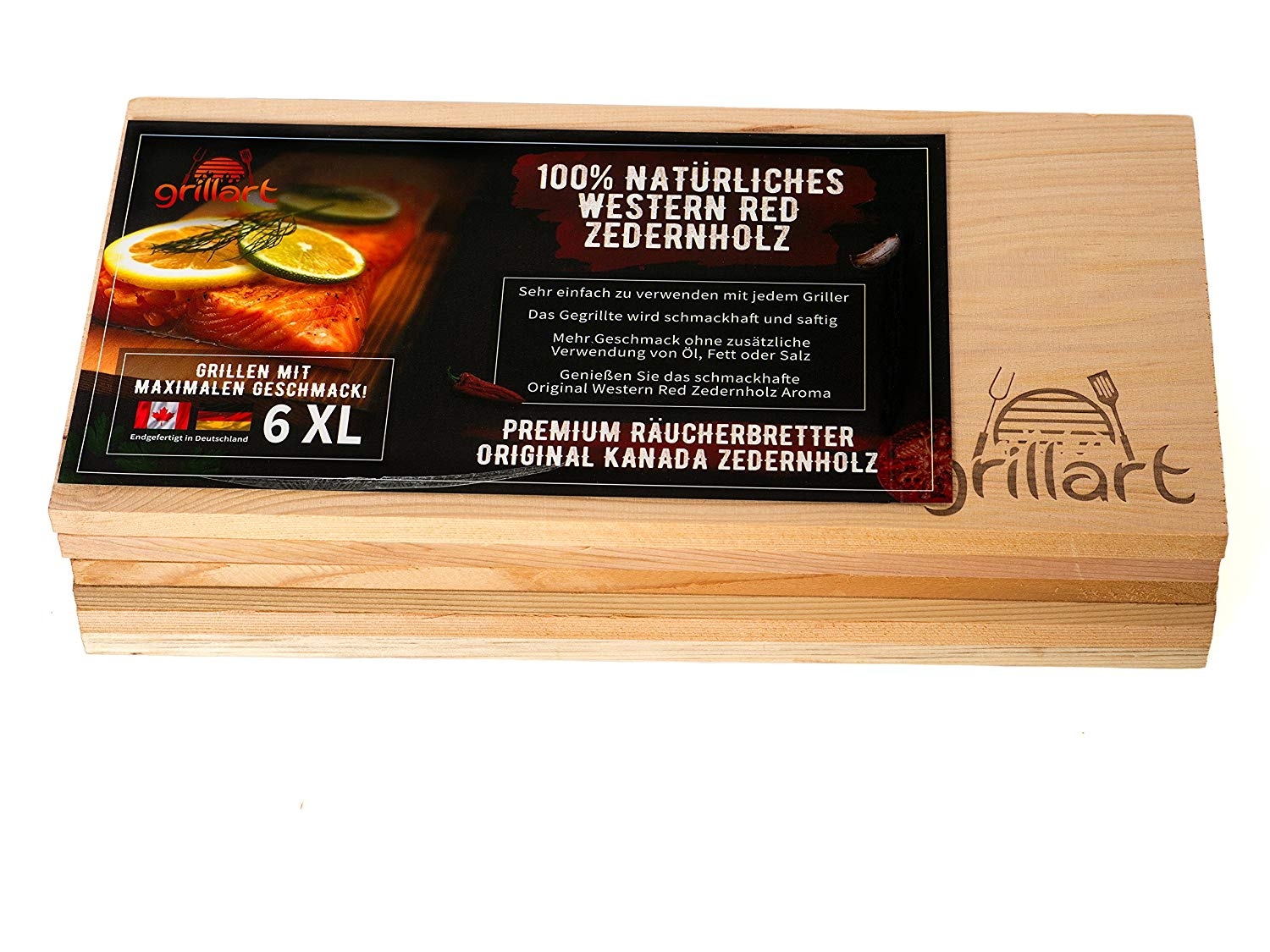 grillart Zedernholzbretter 6er Set