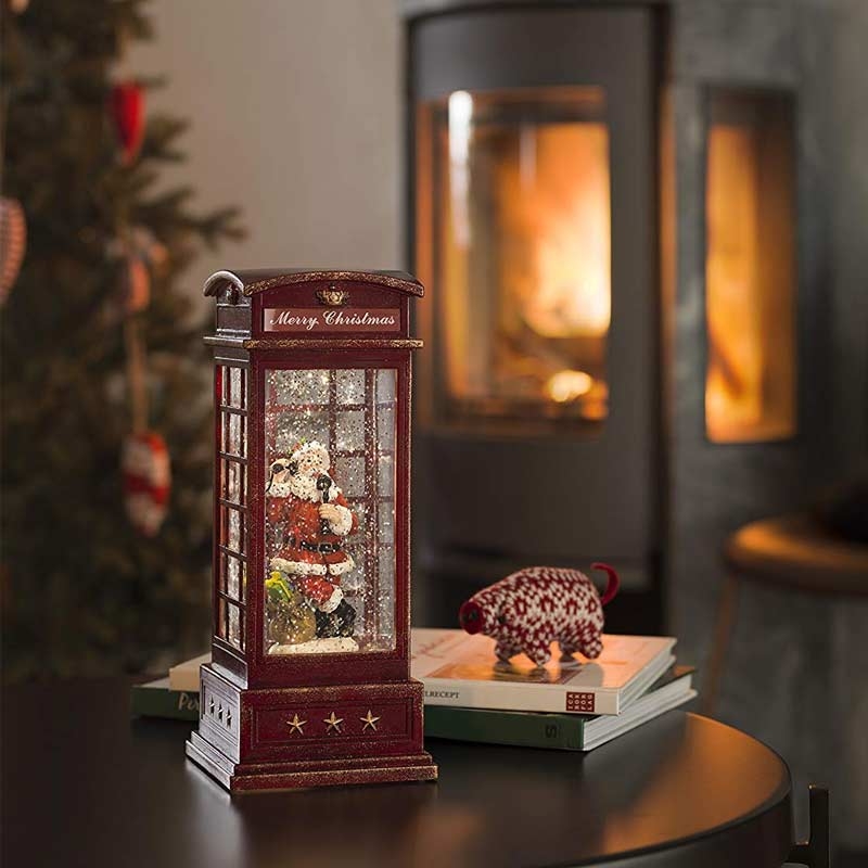 Konstsmide, 4363-550, LED Telefonzelle mit Weihnachtsmann
