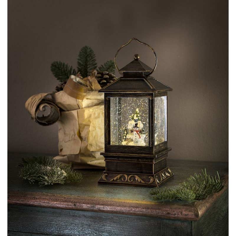 Konstsmide 2808-000 LED Schneelaterne mit Schneemann