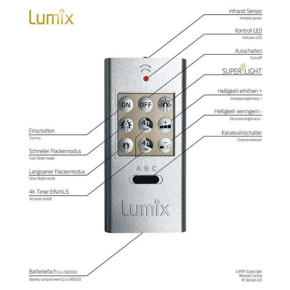 Krinner LUMIX Superlight Bavaria Mini Basis Christbaumkerzen elfenbein (2.Wahl)