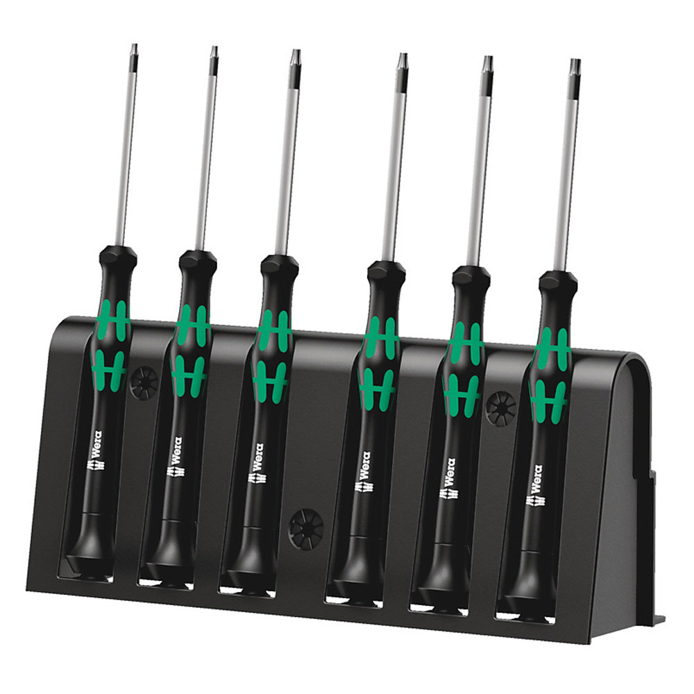 Wera 2067/6 Elektroniker TORX BO-Schraubendrehersatz + Rack