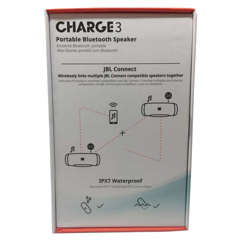 JBL Charge 3 Tragbarer Bluetooth-Lautsprecher rot