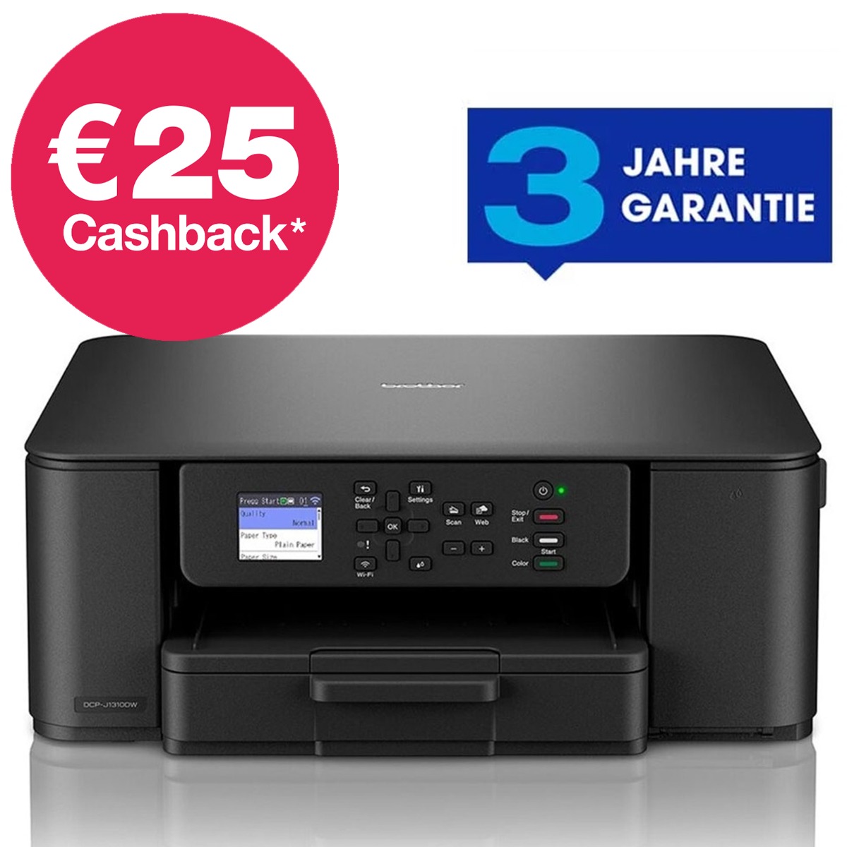 Brother DCP-J1310DW 3-in-1 Tinten-Multifunktionsgerät mit WLAN