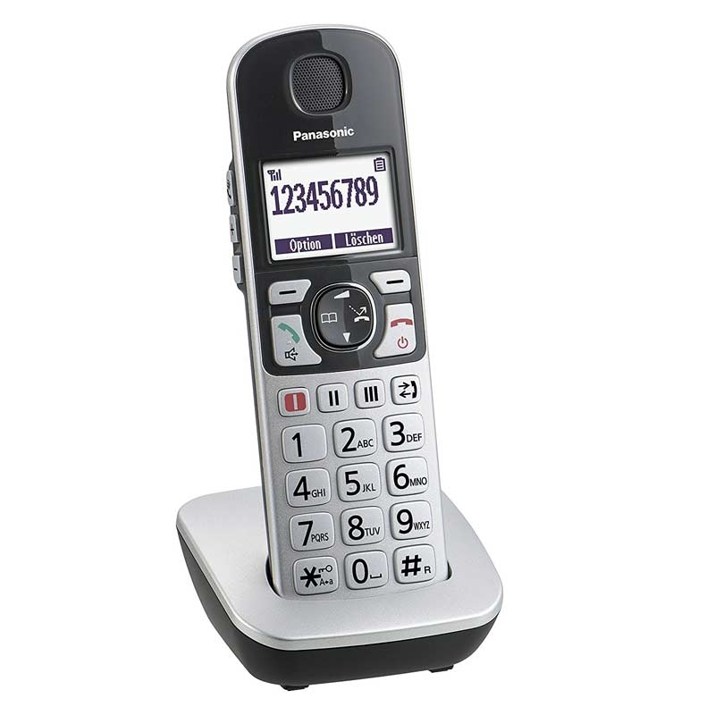 Panasonic KX-TGQ500GS IP-Telefon für Senioren Silber