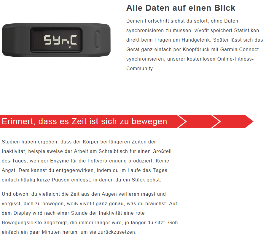 Garmin vivofit grün Fitnessband Ausstellungsgerät