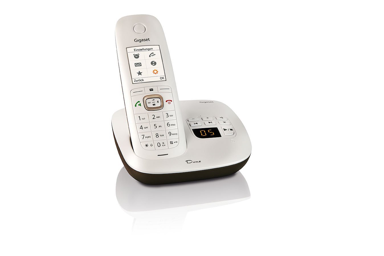 Gigaset CL540A Dune weiss/braun Schnurlostelefon, Anrufbeantworter