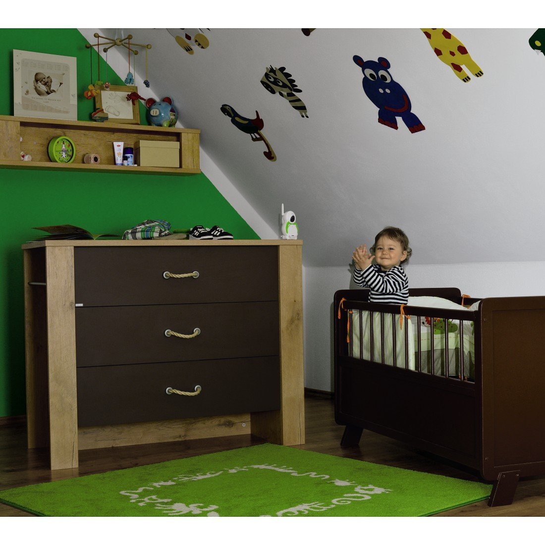 Hama Baby Control BM150 Babyphone mit Kamera weiß/grün