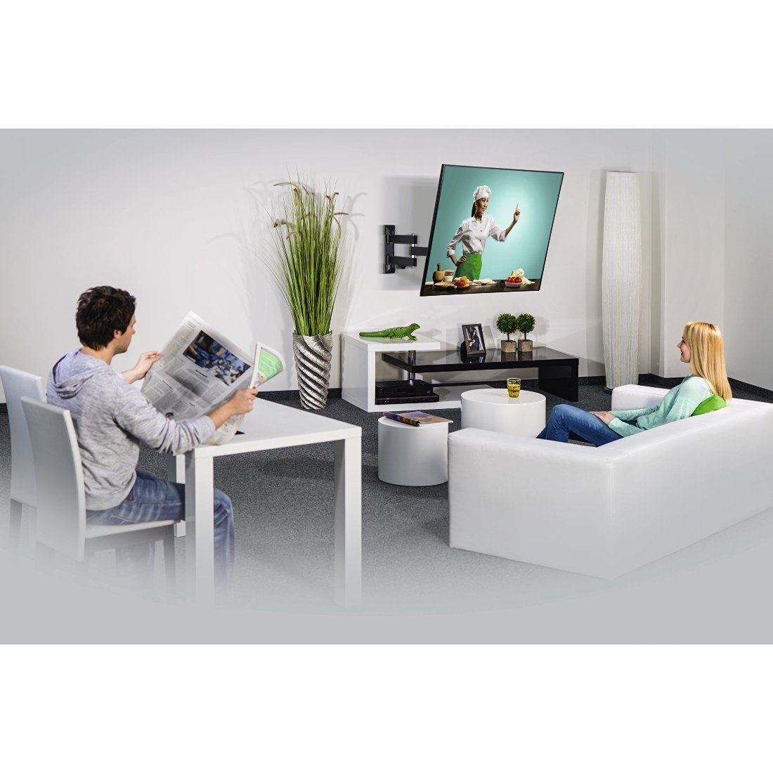 Hama TV-Wandhalterung Fullmotion, 1 Stern, 400x400, 165cm (65