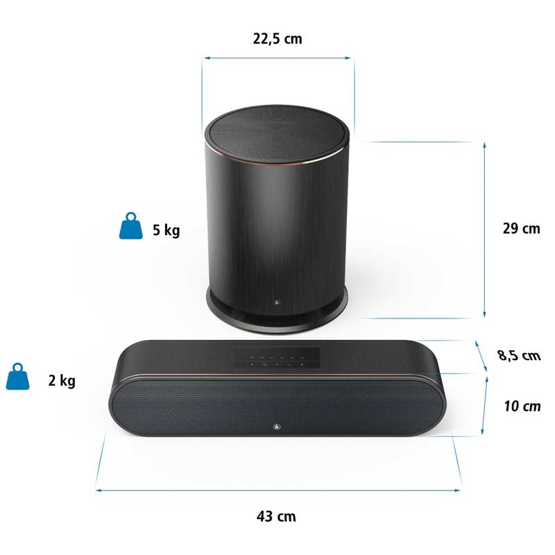 Hama Sirium 3800 ABT Smart-Soundbar schwarz