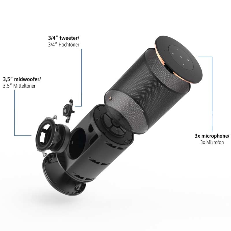 Hama Sirium 1400 ABT Smart-Speaker schwarz