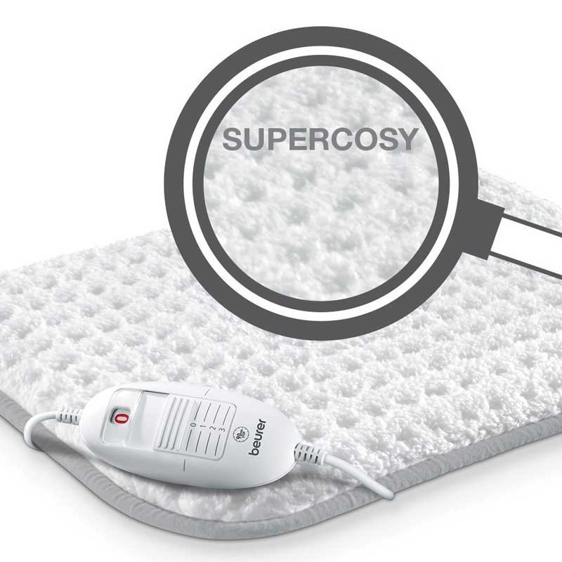 Beurer HK 42 Supercosy Heizkissen, 44 x 33 cm, 100 Watt, weiß/grau